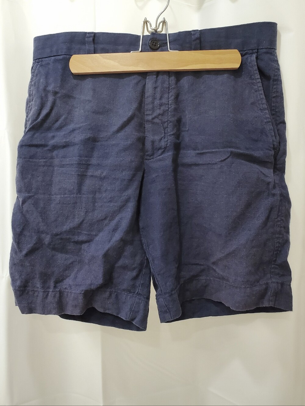 Banana Republic Navy Blue Men's Flat-Front Shorts